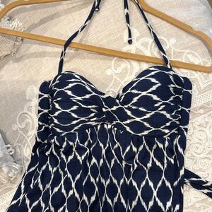 Navy and White Maxi One Piece